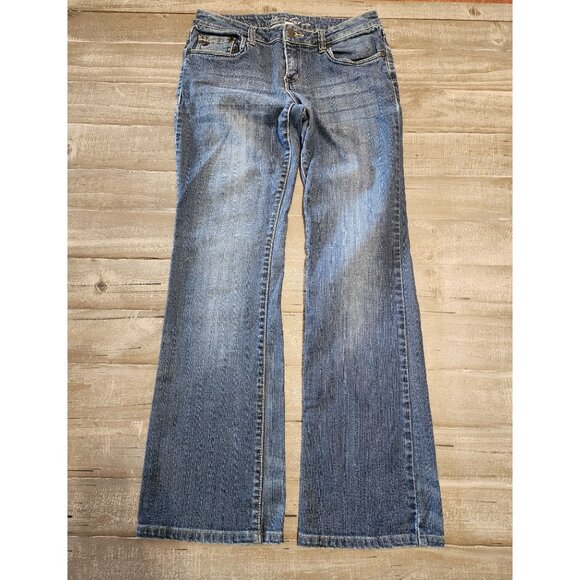 Kenneth Cole Mens Bootcut Jeans Size 27 Blue Denim Cotton/Spandex - Picture 2 of 13